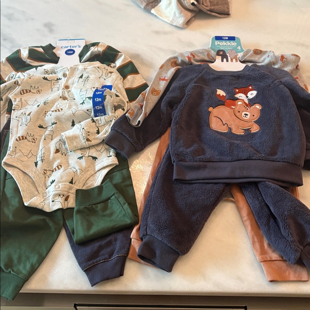 Baby Boy Infant Toddler Lot Bundle Outfit 12m 6-12m Gap Carters Pekkle - Picture 3 of 7